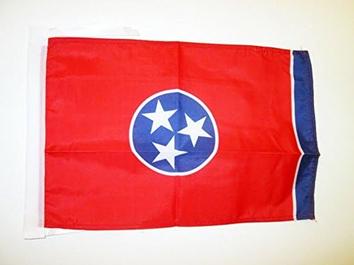 AZ FLAG, Tennessee Flag, 18'' x 12'', 100% Polyester US state of Tennessee Small Banner with Two Cords, Fade Resistant