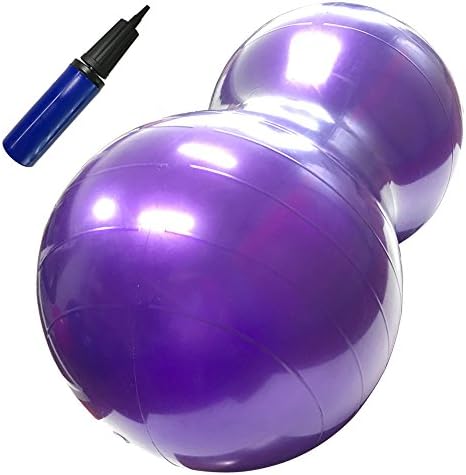 Runyuan Adult Peanut Balance Yoga Ball for Pilate with Pump-Musle Training(90x45cm)-Physio Roll