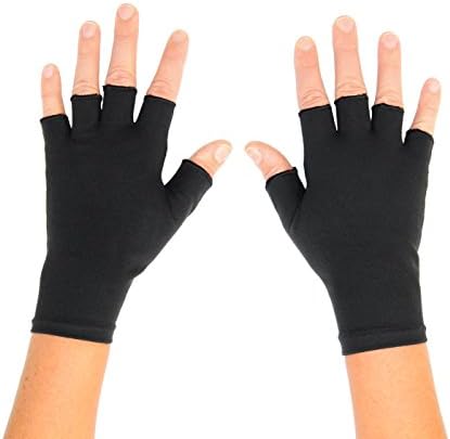 Protexgloves Original Short Fingerless (Black, Small)