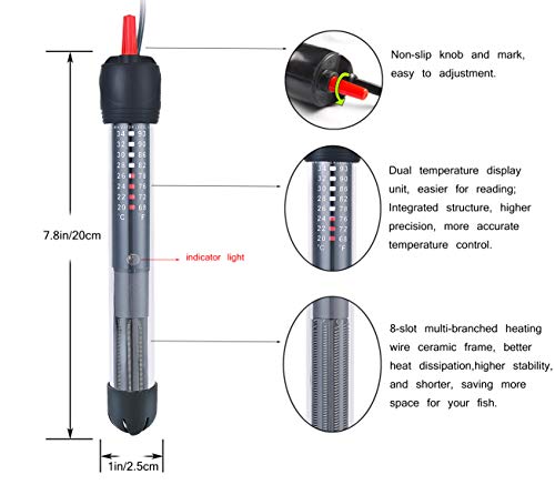 2 HITOP+Aquarium+Reptiles+Thermometer+50W+Black