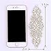 Silver Wedding Rhinestone Applique for Dresses Bridal Belts (1 Piece Silver)