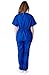 Natural Uniforms Womens Contrast Trim Scallop Scrub Set (Royal Blue) (M)