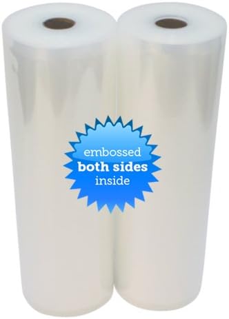 2 Large 11" X 50' Vacuum Sealer Rolls Commercial Grade Food Saver Sealer Bags