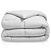 MoMA Light Gray Quilted Queen Comforter - Duvet Insert Comforter Set - Elegant Bedding for Comfort - Queen-Size Bed Comforter - Hotel Down Alternative Comforter - Quilted Design Comforter - 86