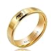 Uloveido 2pcs His Queen and Her King Gold Couple Rings Stainless Steel Promise Rings Matching Set Wedding Engagement Band Valentine's Day Gifts for Couples Lovers SN140