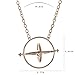 lureme Fashion New Style Gold Tone Time Hourglass Necklace Time Converter Necklace Circular Pendant(01003558)
