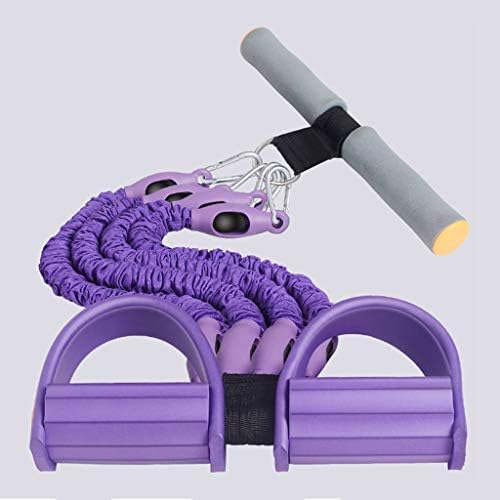 Sit-Ups Elastic Rope 4 Tube Adjustable Home Multi-Functional Fitness Equipment Sports Auxiliary Pedal Pedal Puller - 100 Pounds Load-Bearing