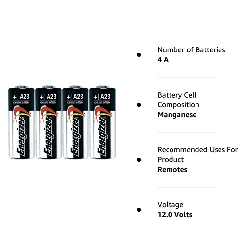 Energizer A23 Battery, 12V (Pack of 4) Pricepulse