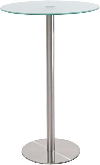 CLP Edelstahl Stehtisch Ben I Runder Tisch Ø 70 cm I Höhe 110 cm I