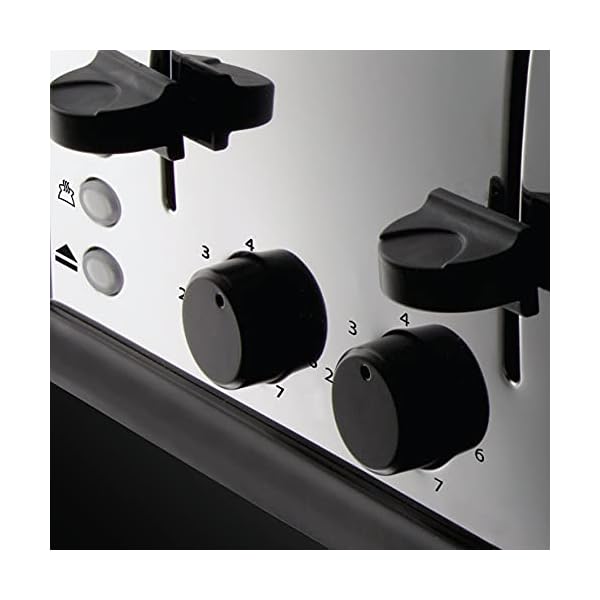 Russell Hobbs 18790 Futura 4-Slice Toaster, 1500 W, Stainless Steel Silver, Four Slice