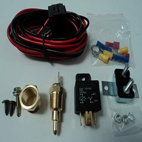 Prima05Sally Universal Temperature Switch Sensor Engine Radiator Thermostat 50A Relay Kits On At 185° And Off At 170°
