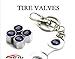 Wrench Keychain Chrome Tire Valve Stem Caps for Ford Black