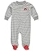 Carter's Baby Boys' Striped Footie 115g090, Gray, 6 Months