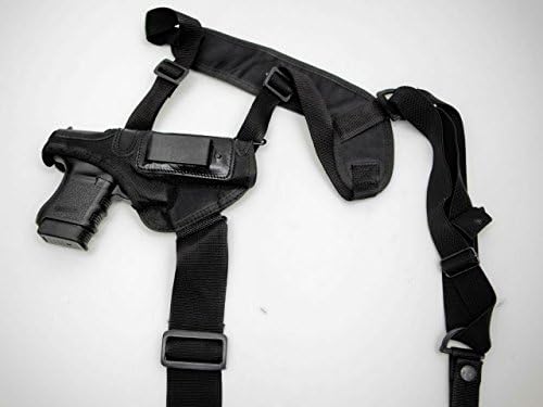 Cebeci 10245LB57 Left-Hand Nylon Horizontal Shoulder IWB 10245 Holster Gun Belt, Black