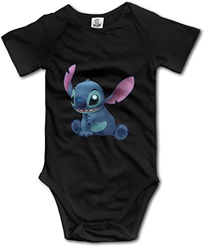 Zhanzy Lilo And Stitch Baby's Boys Girls Kids Creeper Romper Bodysuits Jumpsuits Size 18 Months US Black