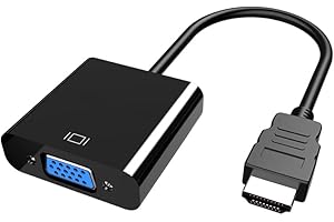 HDMI to VGA Connects Adapter,Gold-Plated HDMI Male to VGA Female Adapter for Computer,Projector, HDTV, Desktop, Laptop, PC, M