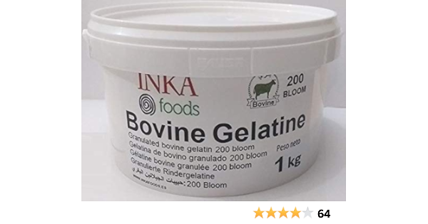 Gelatina granulada de bovino, 200 bloom, sabor neutro - 1kg ...