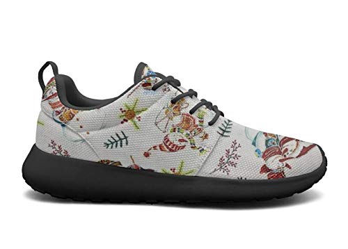 FEWW11 Women Fashion Lightweight Shoes Sneakers Snowman Chri