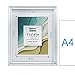 Memory Island, 11x14 Picture Frames, Display 8x10 Photo with Mat or 11 by 14 Picture Without Mat for Wall Mount. Set of 3. White Frames with Real Glass.