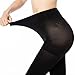 MANZI 2 Pairs Women's Run Resistant Control Top Panty Hose Opaque Tights(Small,Black)