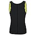 QEESMEI Women Neoprene Sauna Sweat Waist Trainer Vest Gym Workout Body Shaper Tank Top Shirt (Black, Large)