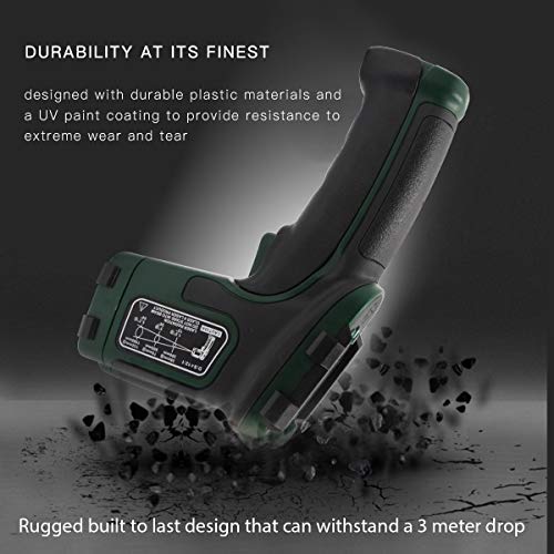 Digital Infrared Thermometer Laser Temperature Gun (Battery Include) with LED Display Non-Contact -26℉- 716℉(-32℃- 380℃) Ideal for Food Meat Cooking Kitchen, Automotive, Industry Measurement