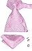 Hi-Tie Silk Paisley Ties for Men Necktie Pocket Square Cufflinks Set Foral Tie Sets Formal Business,Pink