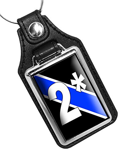 Brotherhood Thin Blue Line Police Sheriff K9 Two Ass to Risk Keychain Key Holder Key Ring for Men Heavy Duty Car Keyring for Men and Women