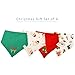 Little Dimsum Baby Bandana Drool Bib for Christmas Baby Bibs Boys & Girls Super Absorbent 100% Organic Cotton Baby Bandana Baby Gift Set for Teething Drooling(Christmas 4-Piece Bib