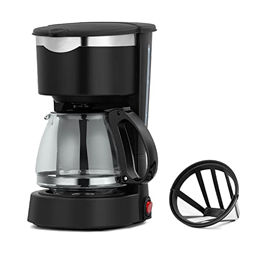 memoscan Drip Coffee Maker Small 4Cup 600ml Visible Gauge Water Tank
