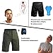 Ally Mens Mountain Bike Shorts 4D Padded Baggy Bicycle Cycling Biking Bike Shorts Lightweight Loose-fit (Green01+pad, XX-Large)