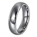 Men's Classic Wedding Bands, Will Queen High Polished Tungsten Carbide Rings Anniversary Bands 6mm