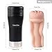 Pocket Pussy Male Masturbator Cup Vagina Stroker Waterproof, SHEQU Realistic Silicone Virgin Sex Doll Vaginal Men Masturbation Relax Massager(Black)