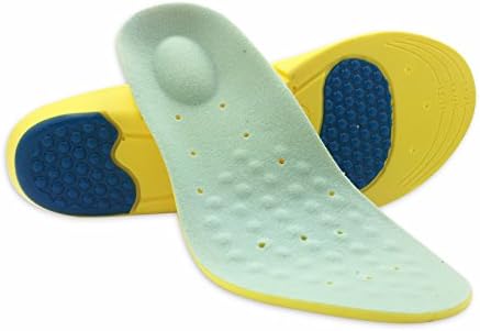 Massaging Gel Insoles/Shoes Inserts for Sports and Walking in Blue and Yellow (M)