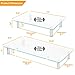 5Rcom 2 or 1 Tier Computer Monitor Stand Clear Tempered Glass Laptop Riser,Multi Desktop Shelf Organizers with Height Adjustable Legs for Flat Screen LCD LED TV, Laptopthumb 2