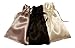 Tarot Bags: Neutral Colors Satin Bundle of 3: Black Pewter and Ivory (5