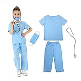 Lingway Toys Kids Blue Cotton Dr.Scrubs Costume