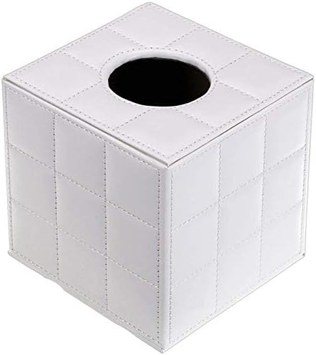 DFEDFS Leather Tissue Box Holder Square Napkin Holder Pumping Paper Case Dispenser Facial Tissue Holder with