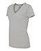 Fruit of the Loom womens 5 oz. 100% Heavy Cotton HD V-Neck T-Shirt(L39VR)-ATHLETIC HEATHER-M