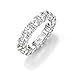 NYC Sterling 4mm Sterling Silver 925 Cubic Zirconia Cz Eternity Engagement Wedding Band Ring