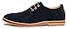4HOW Mens Casual Oxford Lace Up Shoe Deep Blue US 10