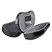 OptiPlix Dual Glasses Case for Two Frames - Double Layer Clamshell Hard Protective Case with Soft Felt Interior with Built-In Mirror – Black with Silver Butterfly and Gloss Finish