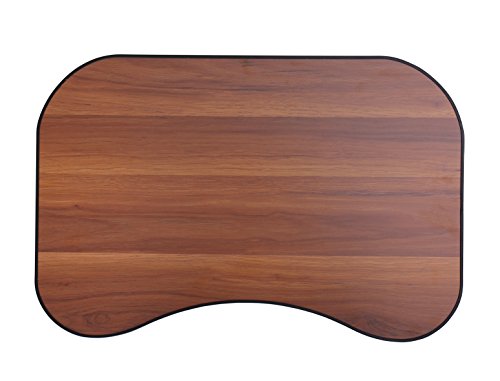 MULSH Laptop Desk Bed Table Notebook Table Bed Tray Table Breakfast Serving Tray For Sofa Bed with Foldable Metal Legs and MDF Top Board in Walnut,23.62"W X15.75"D X9.65" H