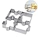 Yunko 4 Pcs Cookie Cutters Stainless Steel Fondant Cutter Set Puzzle Cookie Cutter for developing Children's Intellectual and Practical Skills