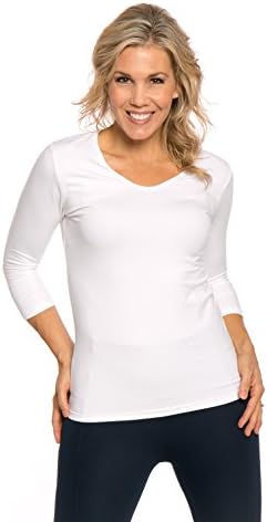 Heirloom 3/4 Sleeve V-Neck Top Soft Yet Durable, Extra-Length Layering Top