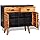 Credenza VidaXL In Legno Di Acacia Massello | Multicolore Dipinta A Mano | 50x35x60 Cm Con 6 Cassetti | Per Ingresso, Soggiorno O Bagno