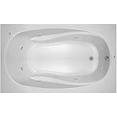 PROFLO PFWPLUSA7242 Lansford 72" x 42" Whirlpool Bathtub with 8 Hydro Jets and EasyCare Acrylic - Drop In or Alcove Installat