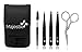 Eyebrow Grooming Set, 3Pcs Tweezers Set, Curved Stainless Steel Scissors, Spoolie Eyebrow Brush With Black Case Eyebrow Kit For Men And Women | 100% of Satisfaction