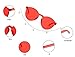 GAMT Rimless Cool Sunglasses Tinted Transparent Futuristic Colorful Glasses Red