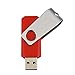 TOPESEL 10 Pack 16GB Swivel Design USB 2.0 Flash Drive Memory Stick Fold Storage Thumb Stick Pen (16G, 10 PCS, Red)